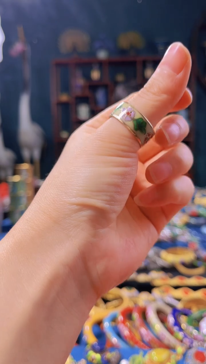 【闪购商品】非遗绝技 景泰蓝戒指 米