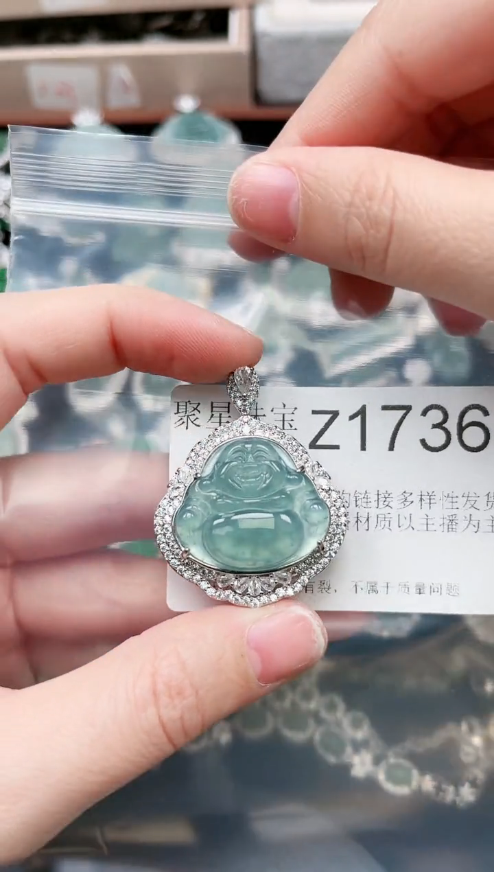 【闪购商品】翡翠颈饰未镶嵌1736赠皮绳