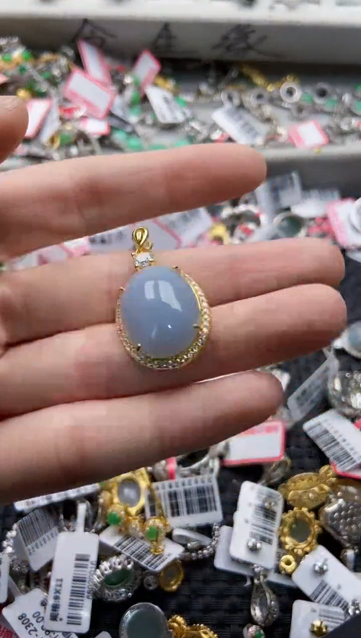 翡翠戒指银S925镶嵌8888---1