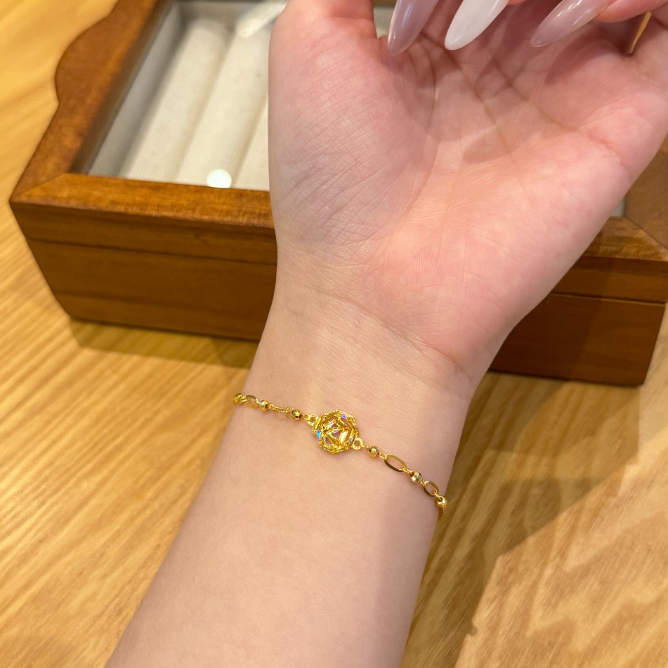 DS『周家同款玫瑰手链』5G黄金足金999手链 S扣