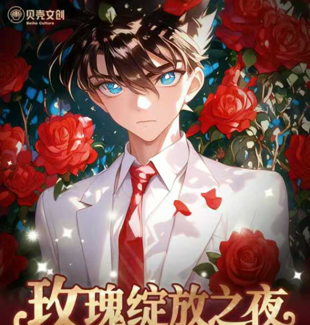 【贝壳文创】名侦探柯南玫瑰绽放之夜A6亚克力色纸