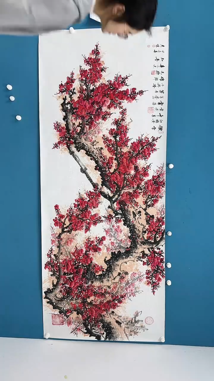 【闪购商品】国画3.9-甄选-王夫怀-八尺-红梅