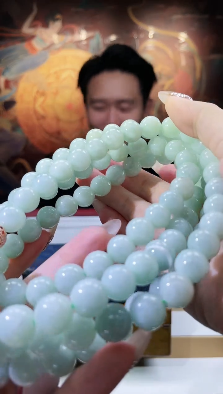 翡翠未镶嵌颈饰多样性发其一珠链