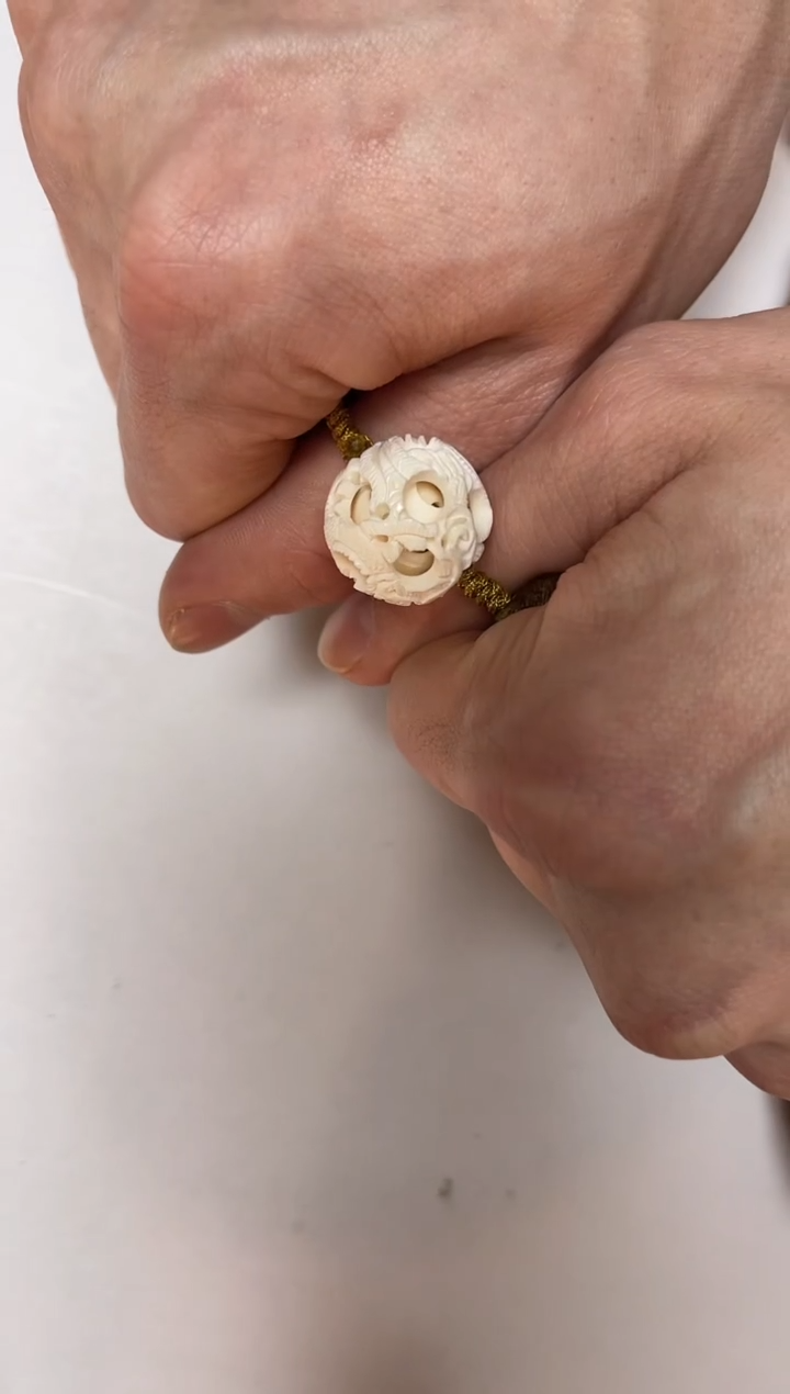 【闪购商品】白色珐琅景泰蓝设计师款珠子2.0