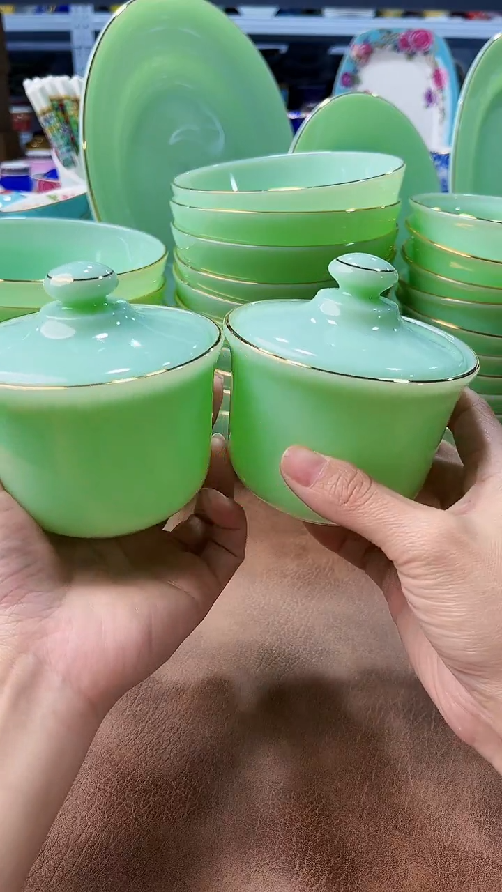 玉瓷炖盅2只景德镇