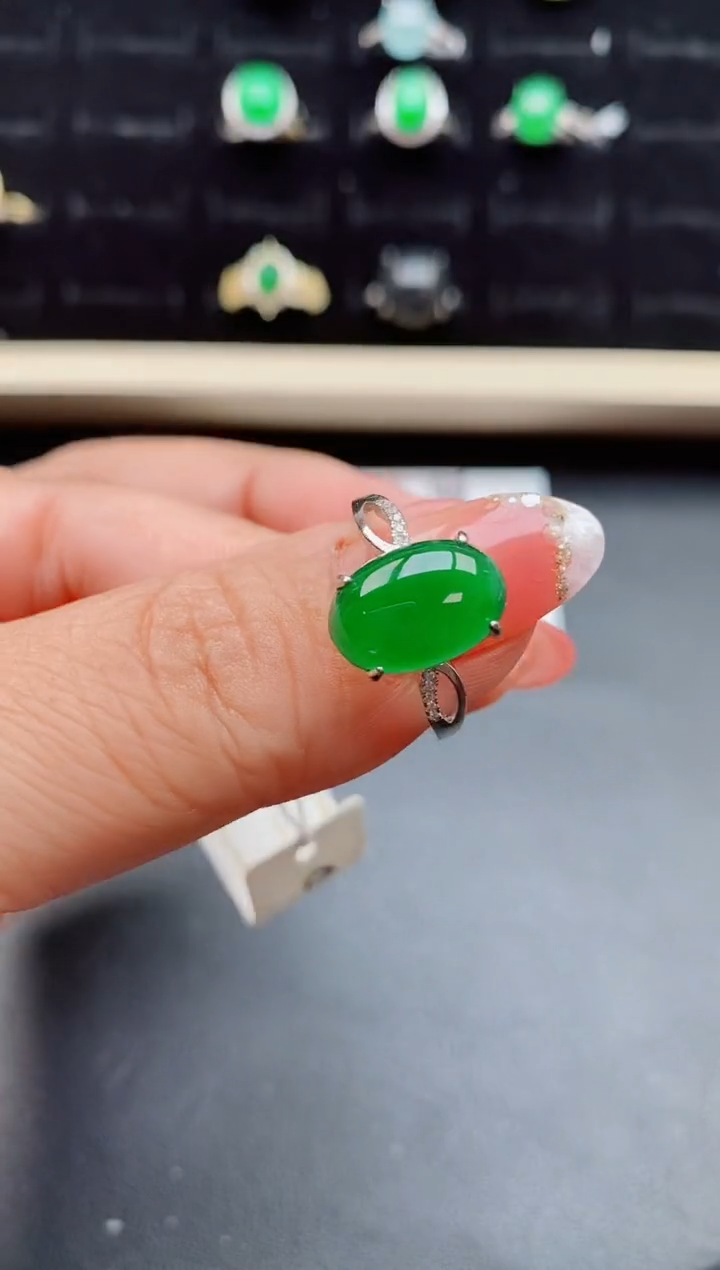 【闪购商品】翡翠戒指银S925镶嵌508050