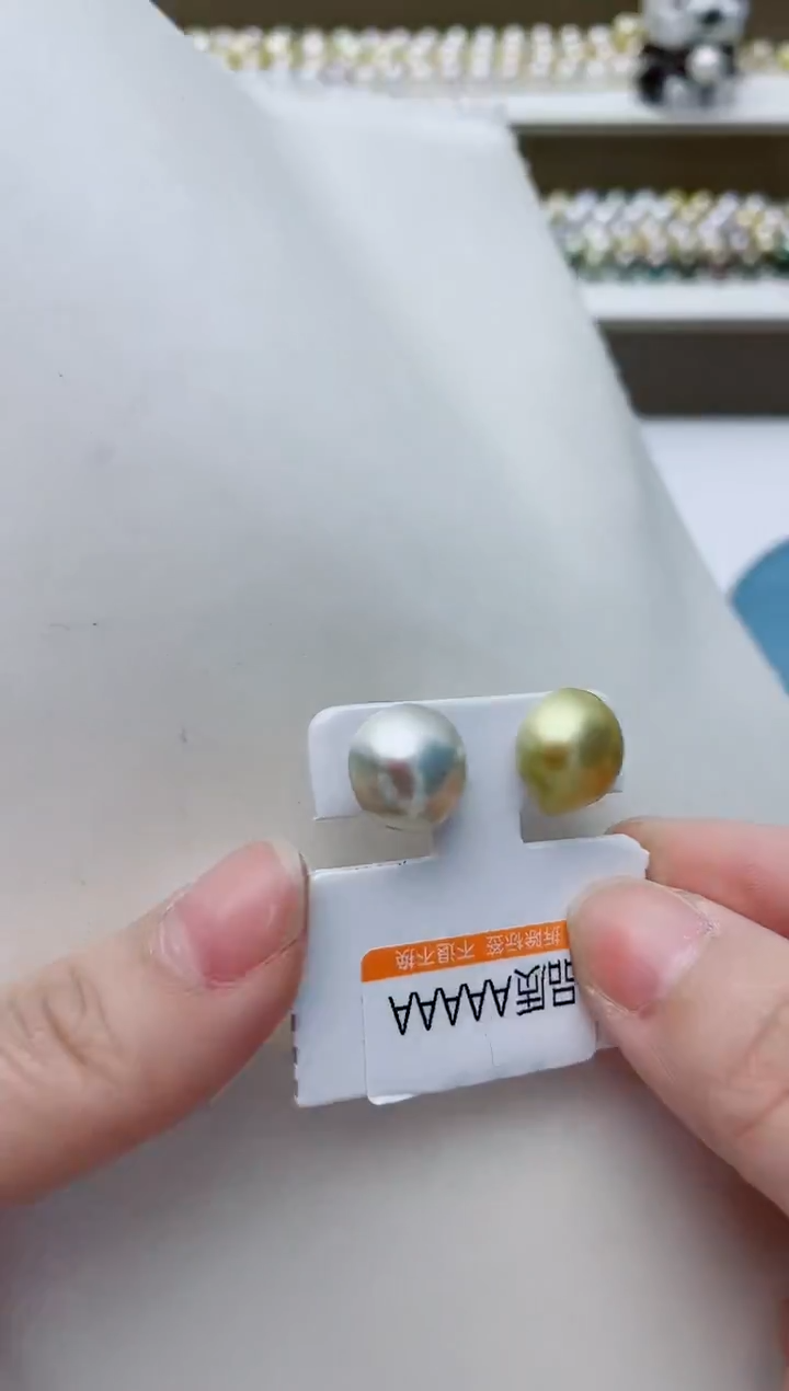 【闪购商品】拼合珍珠（马贝珠）耳饰银S925镶嵌A122