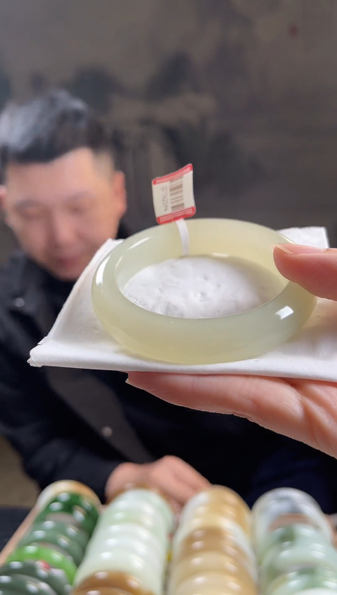 未镶嵌手镯和田玉54+圈口2594