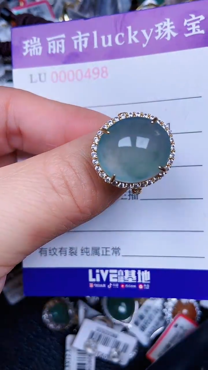 颈饰银S925镶嵌翡翠498