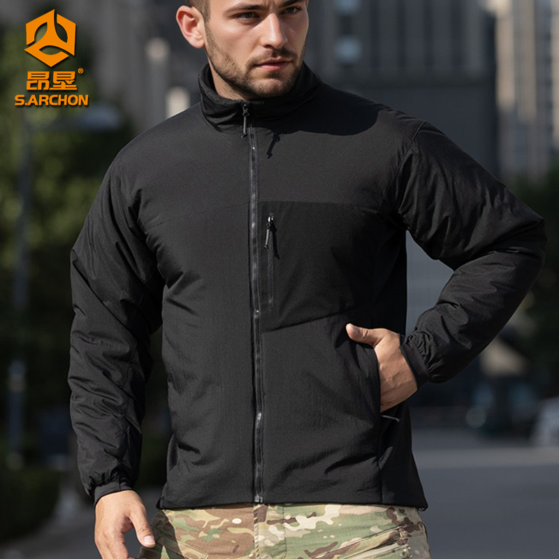 昂垦户外新款秋冬战术棉服男透气防水保暖棉衣轻量化外套休闲夹克