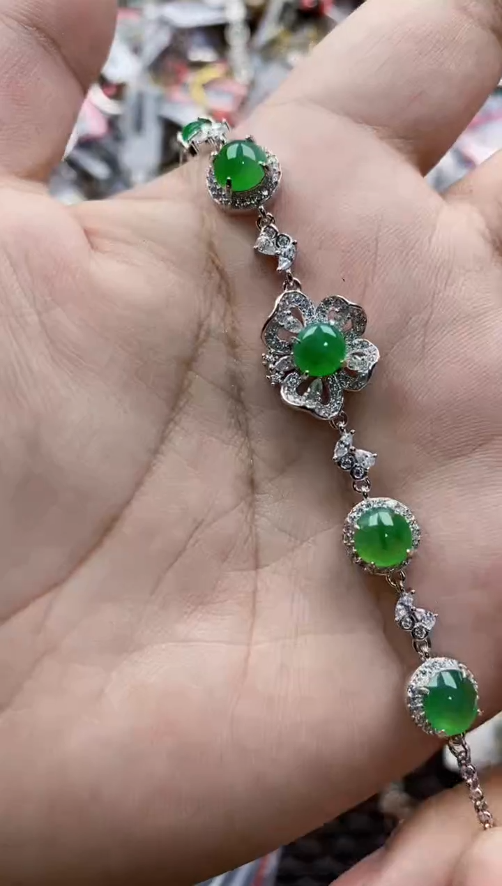 翡翠银S925镶嵌戒指222222---2