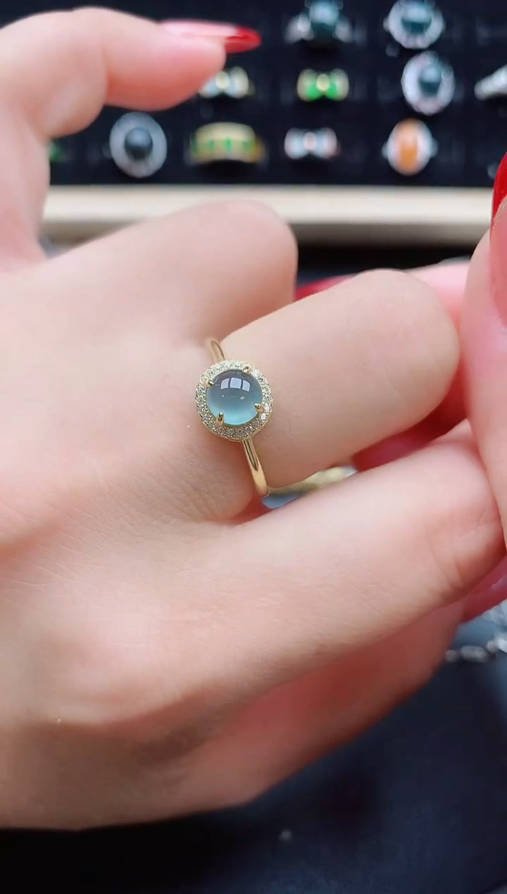 【闪购商品】翡翠戒指银S925镶嵌12121