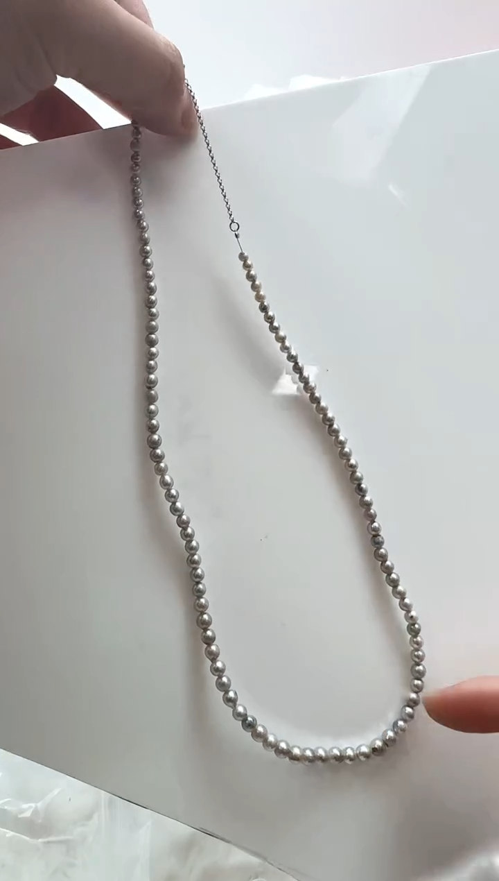 【闪购商品】海水珍珠AQ未镶嵌海水珍珠串链3-4@@FZ