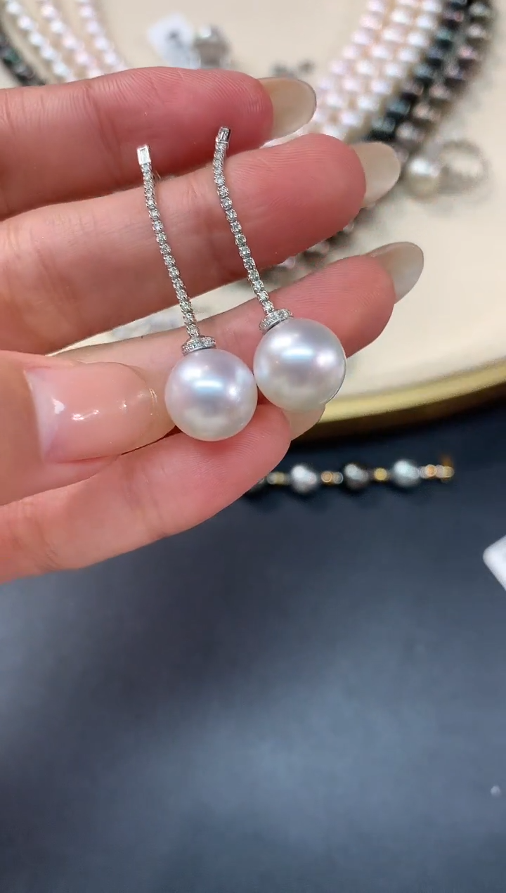 【闪购商品】海水珍珠耳饰18K金镶嵌耳饰A109|6980