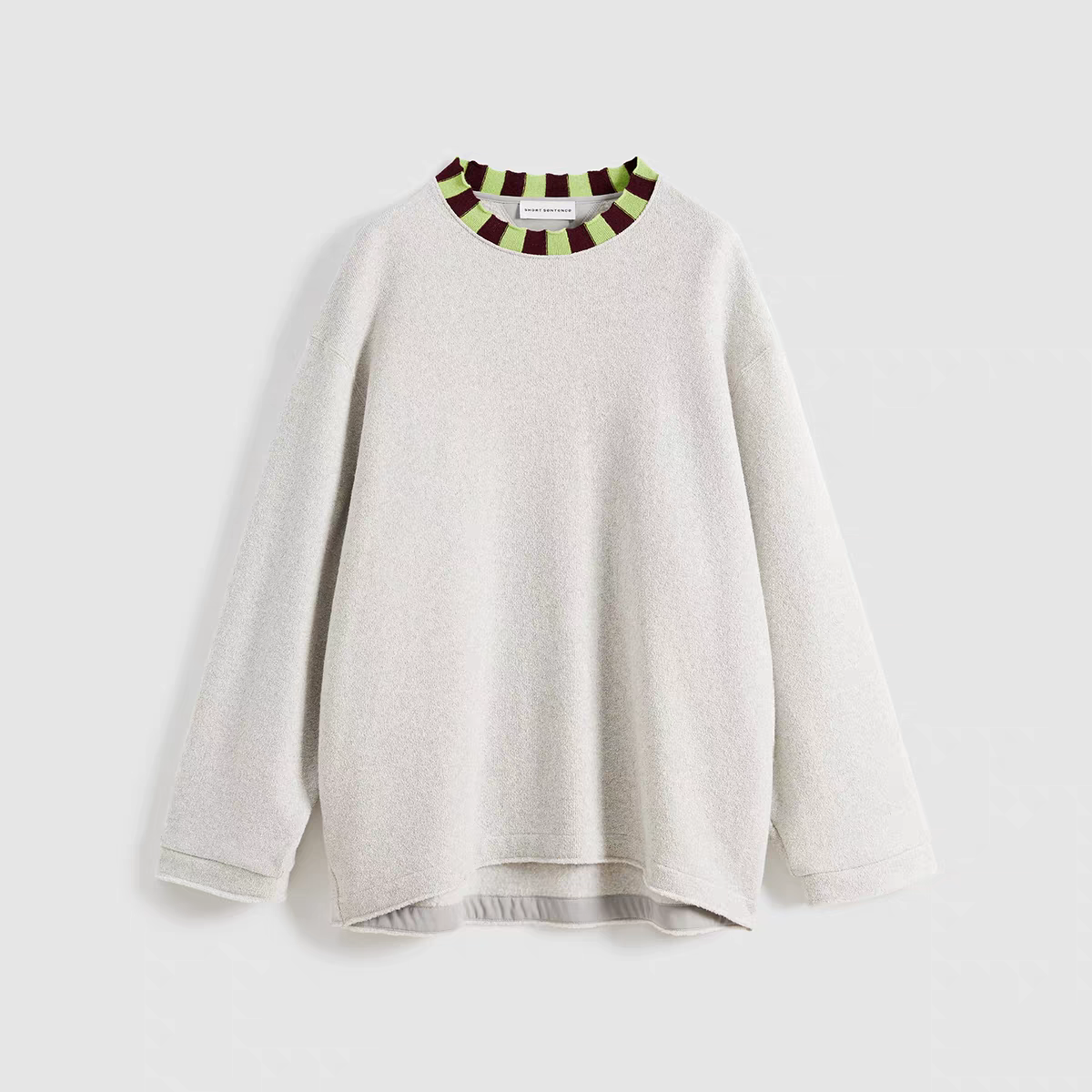 [新品]Short Sentence短句25早秋彩色针织领宽松卫衣