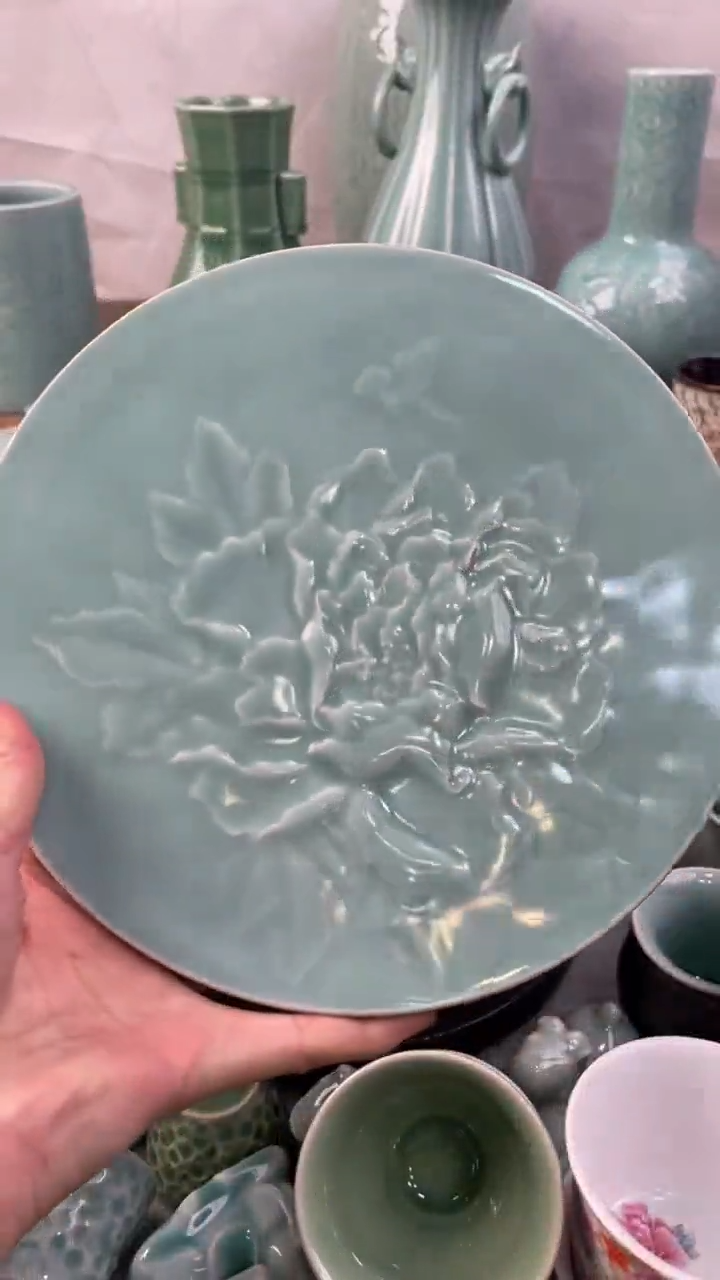 【闪购商品】特价福利 微瑕 慧仙青瓷 带博古架