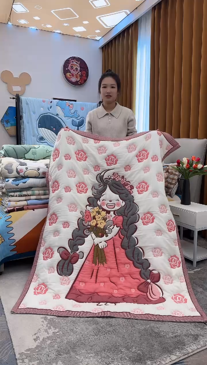 棉质花玫瑰女孩-120x150