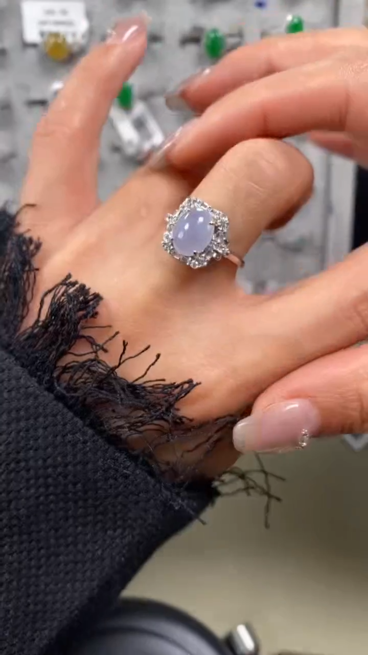 【闪购商品】翡翠戒指银S925镶嵌8005