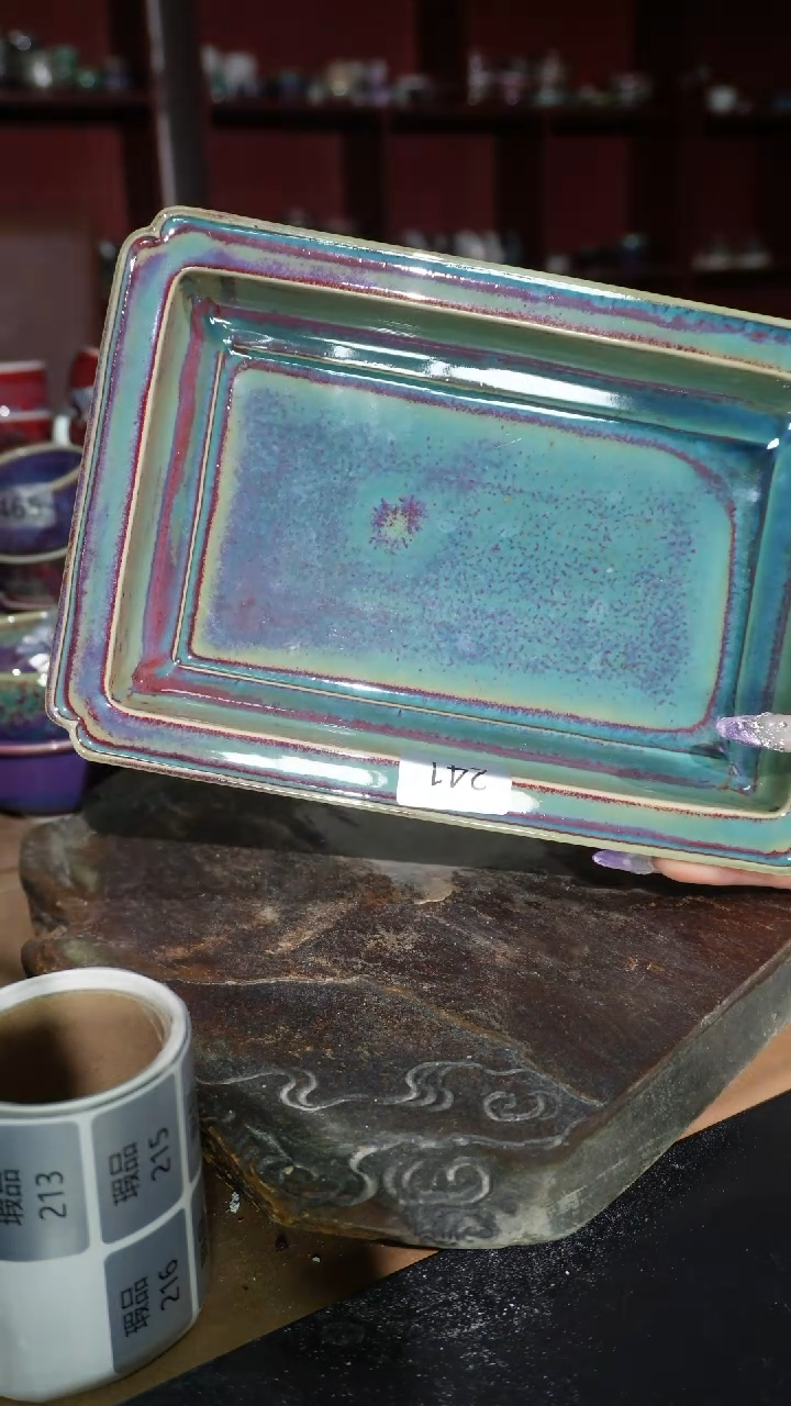 摆件陶精品窑变钧瓷茶器