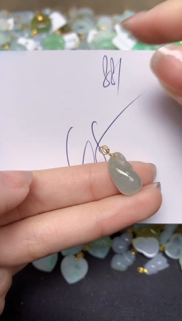 【闪购商品】翡翠颈饰18K金镶嵌 天然翡翠A货