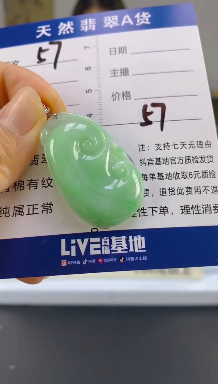 【闪购商品】翡翠颈饰18K金镶嵌天然A货翡翠