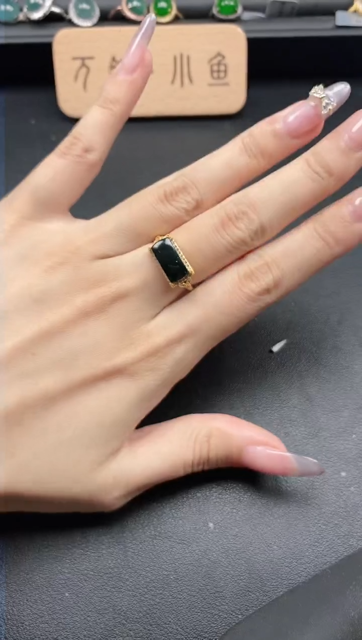 翡翠戒指银S925镶嵌51511