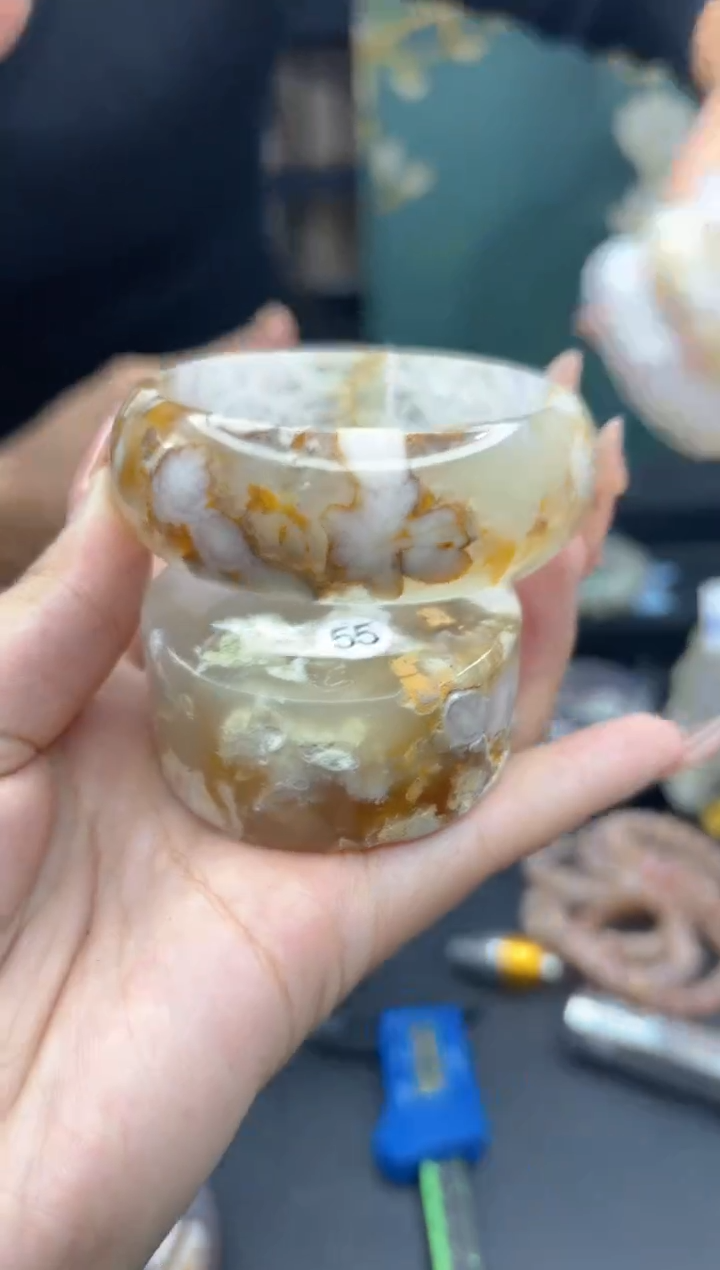 【闪购商品】石英质玉手镯未镶嵌71（55圈赠送镯心）