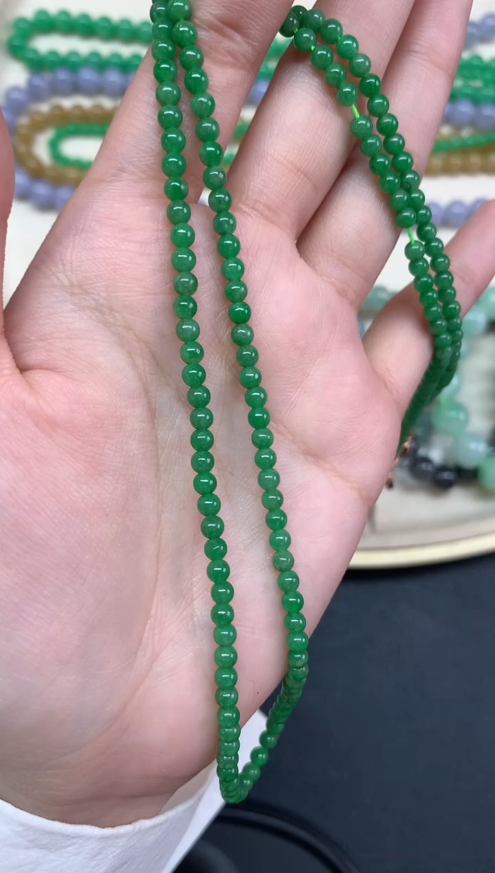 【闪购商品】翡翠项链未镶嵌珠链A464|8800