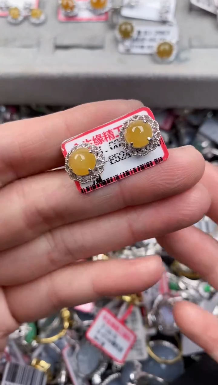 银S925镶嵌戒指翡翠11   7