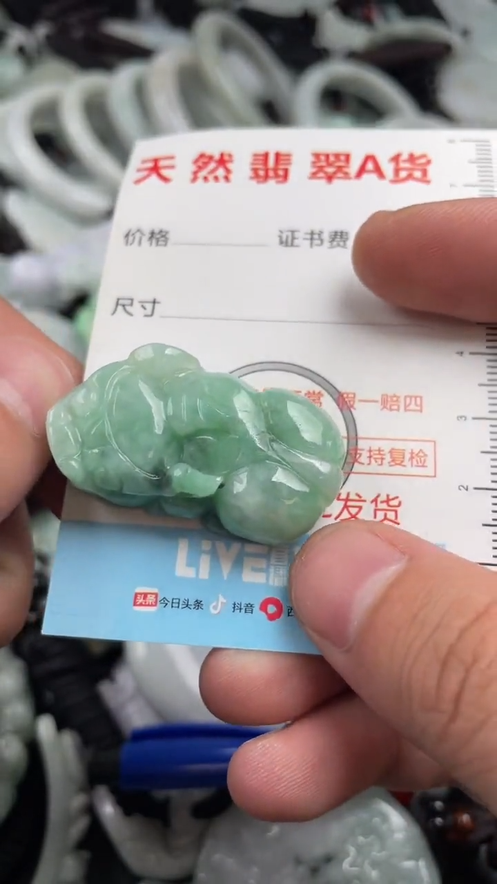 翡翠未镶嵌吊坠(不含链)1