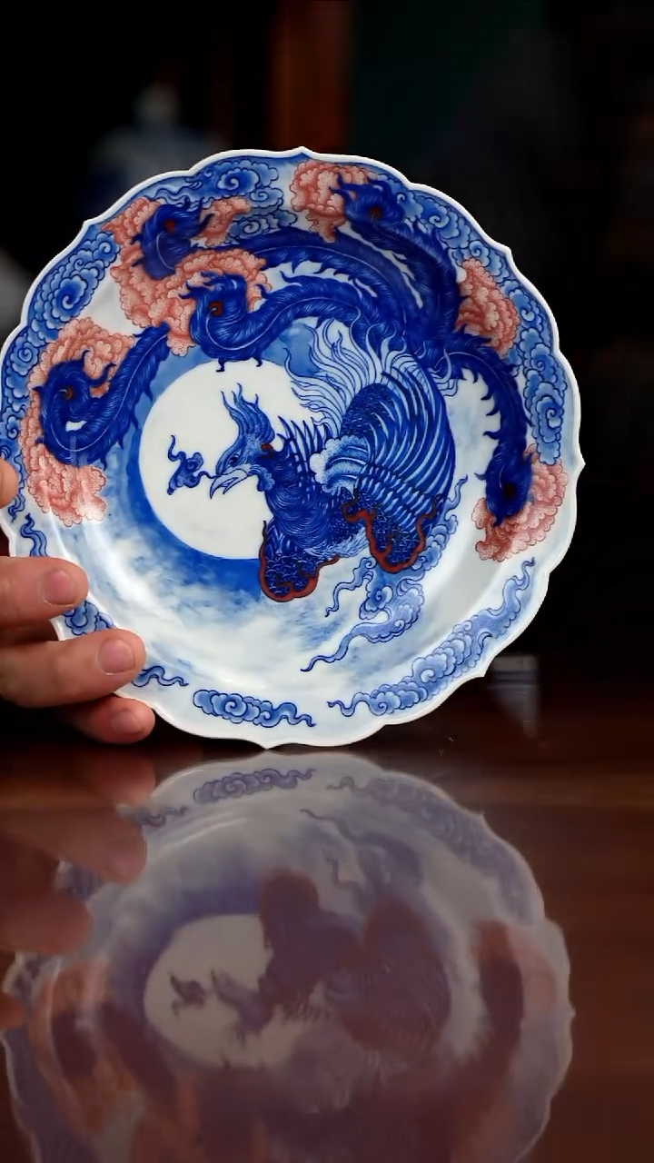 自成堂柴窑青花釉里红