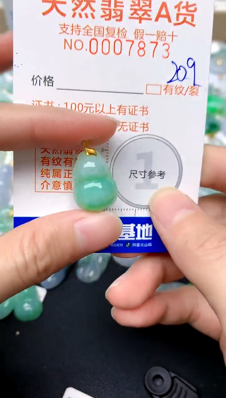 【闪购商品】翡翠颈饰18K金镶嵌209天然A货翡翠