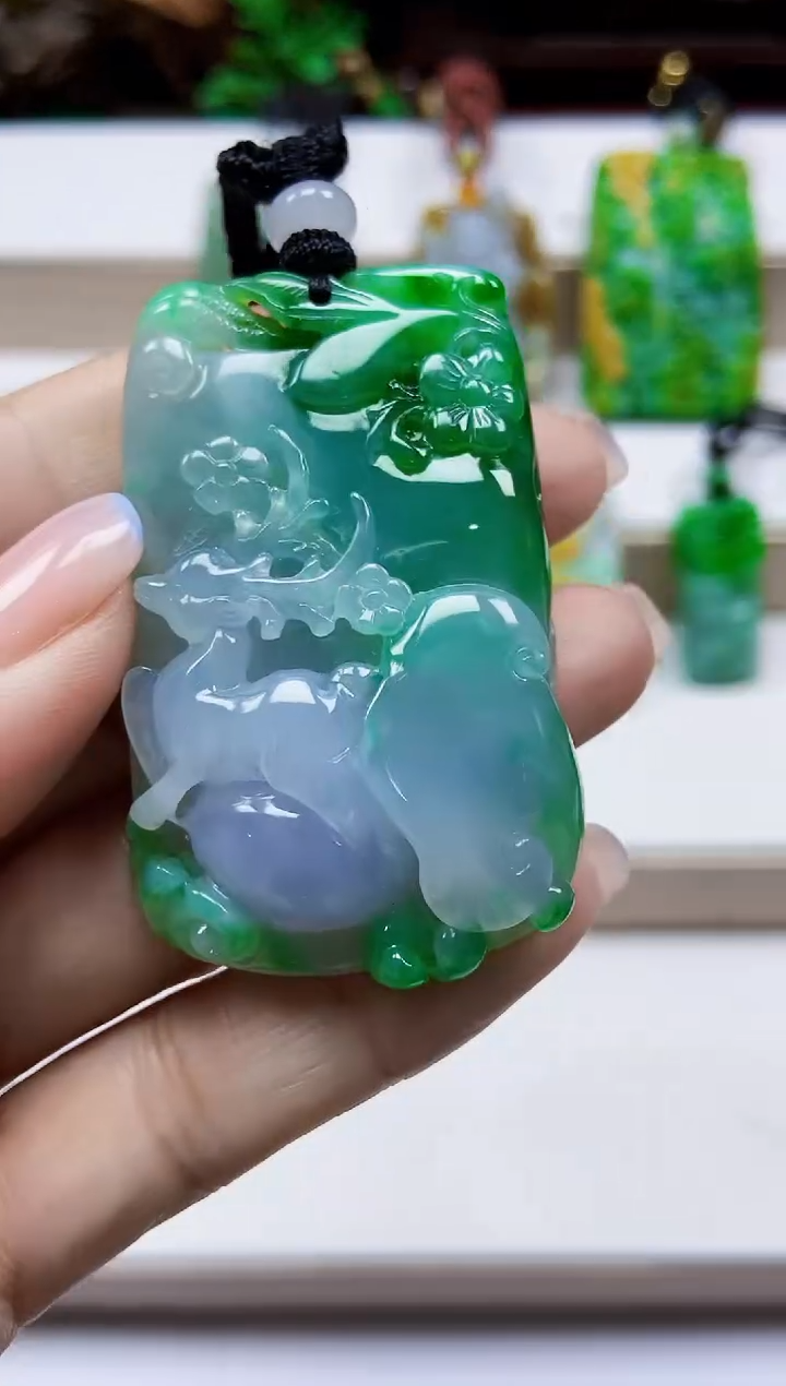 颈饰未镶嵌翡翠翡翠A货