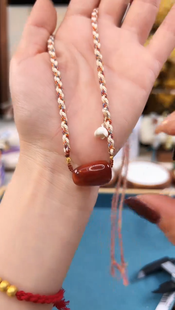 【闪购商品】南红玛瑙吊坠18K金镶嵌@@B921C015854