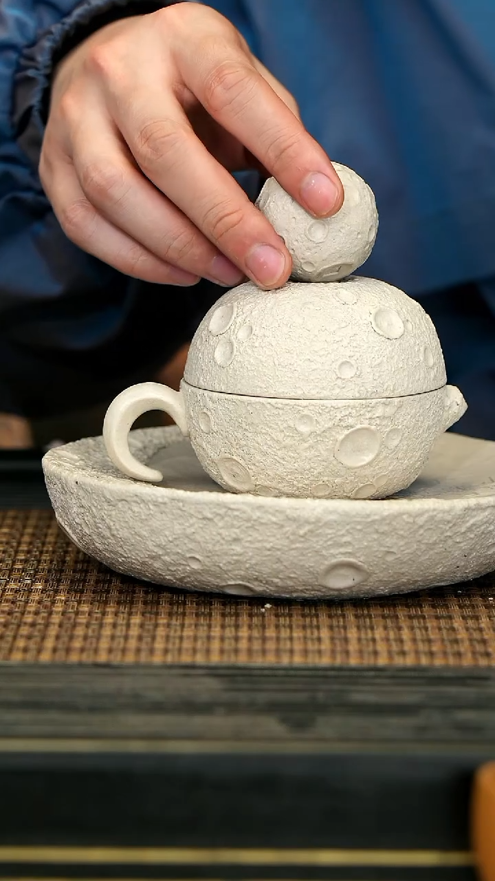 【闪购商品】紫砂茶壶WXT42月球套组 白玉段