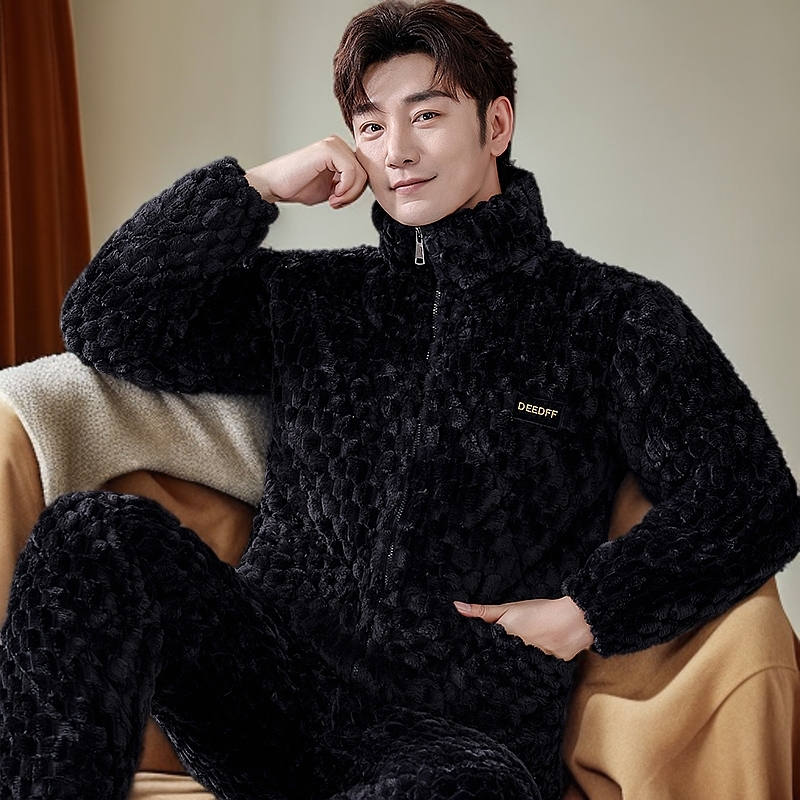 冬款加厚加绒加厚保暖家居服套装加绒可外穿时尚休闲宽松瑜伽韩版