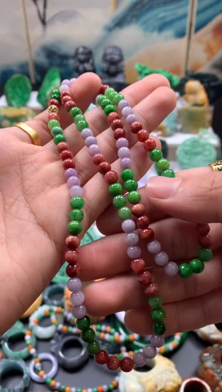 颈饰未镶嵌翡翠缅甸翡翠