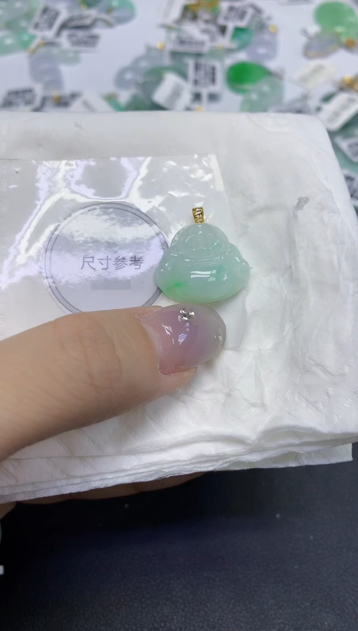颈饰未镶嵌翡翠天然缅甸翡翠A货百元以上9元证书费自理