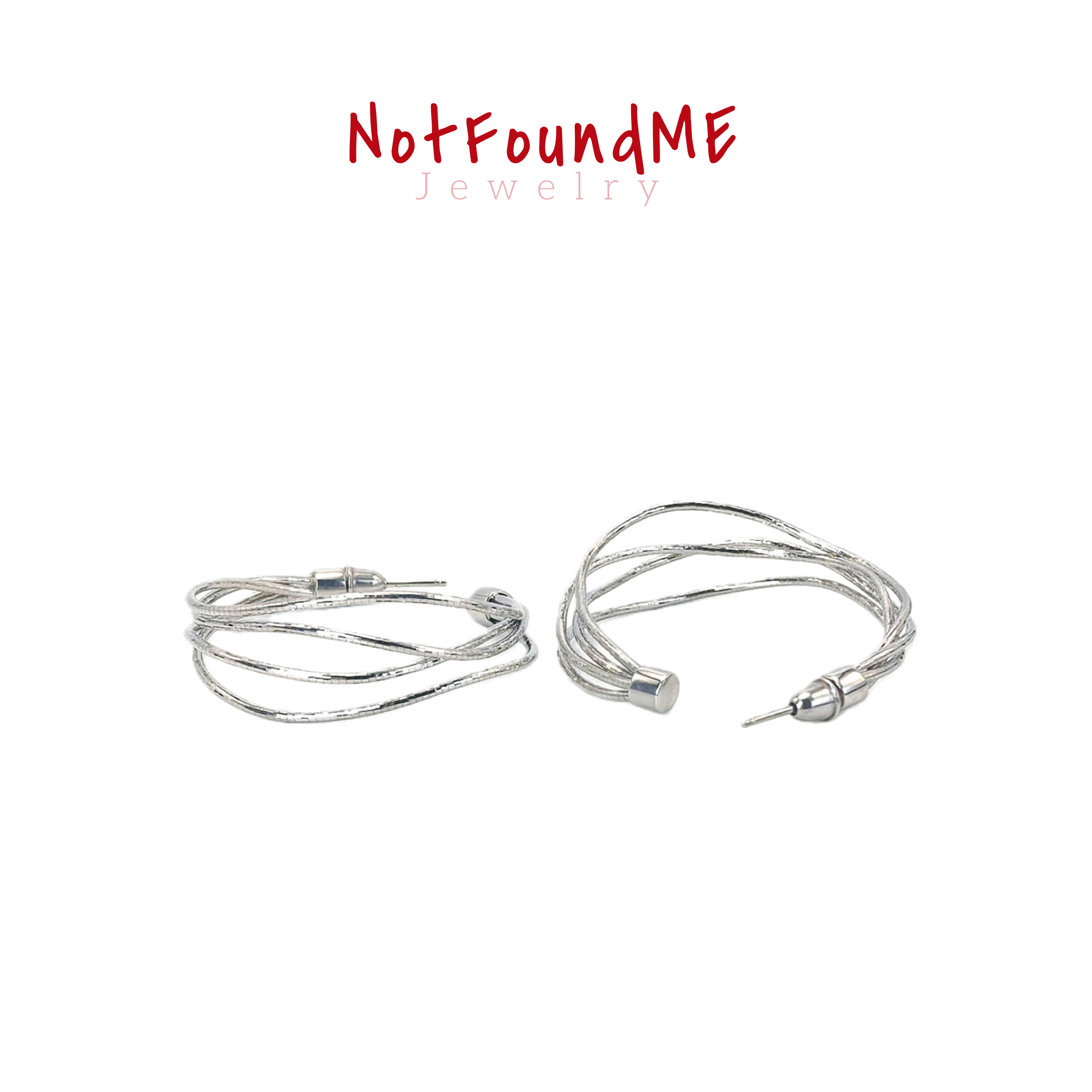 925银耳饰 「自由」设计款简约耳环百搭多层夸张轻奢气质小众大耳圈