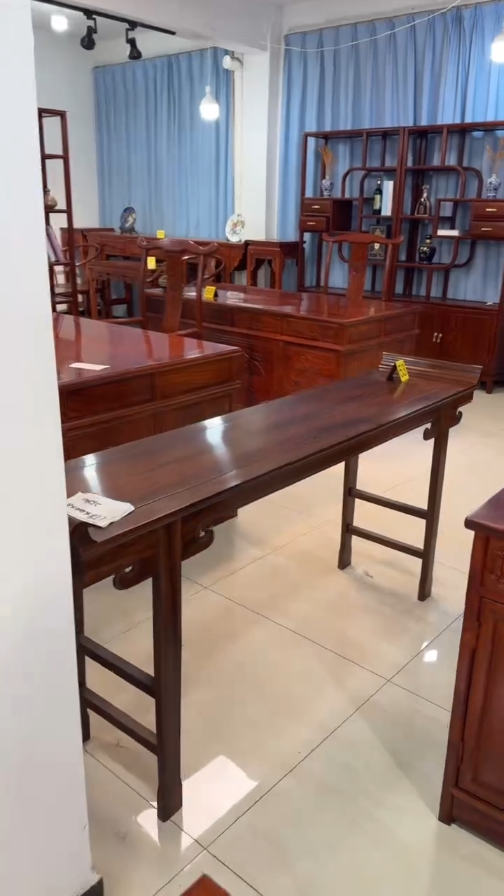 黑酸枝木类柜类家具柬埔寨酸枝条案 1.8米长