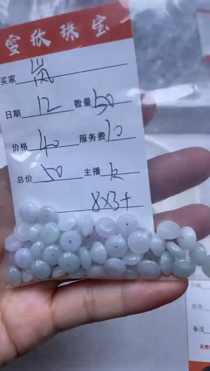 【闪购商品】翡翠颈饰未镶嵌雪欣散珠定制diy