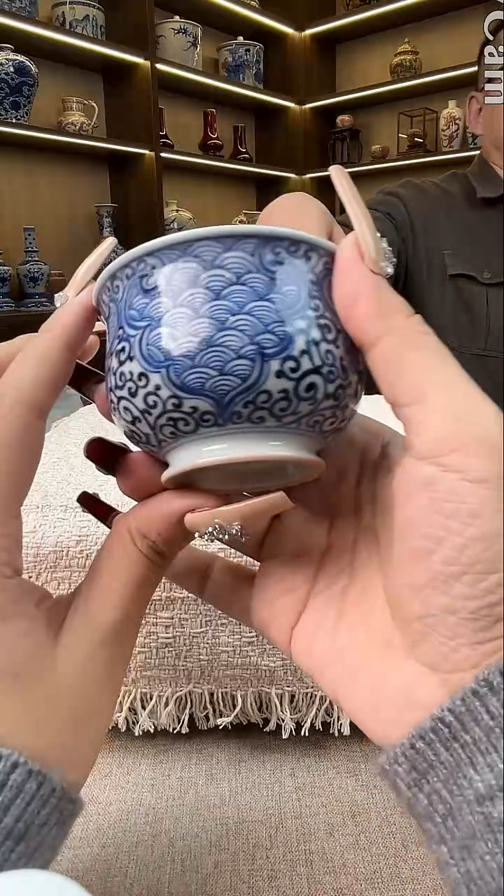 瓷片景德镇毛仔柴窑杯