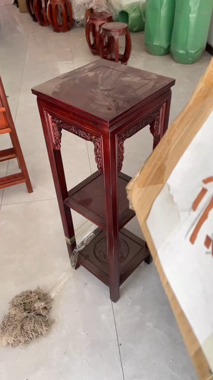 紫檀木类家具98高酸枝色花架
