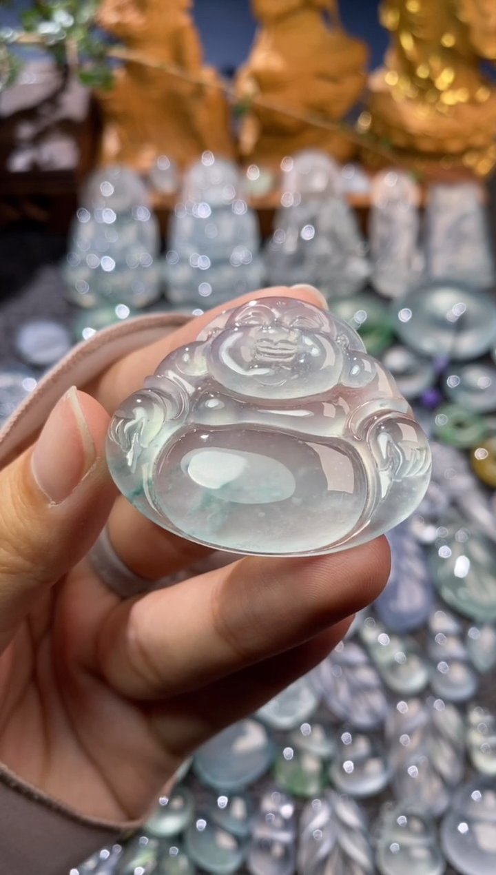 【闪购商品】定制翡翠未镶嵌佛公36.9*24.7*6.0