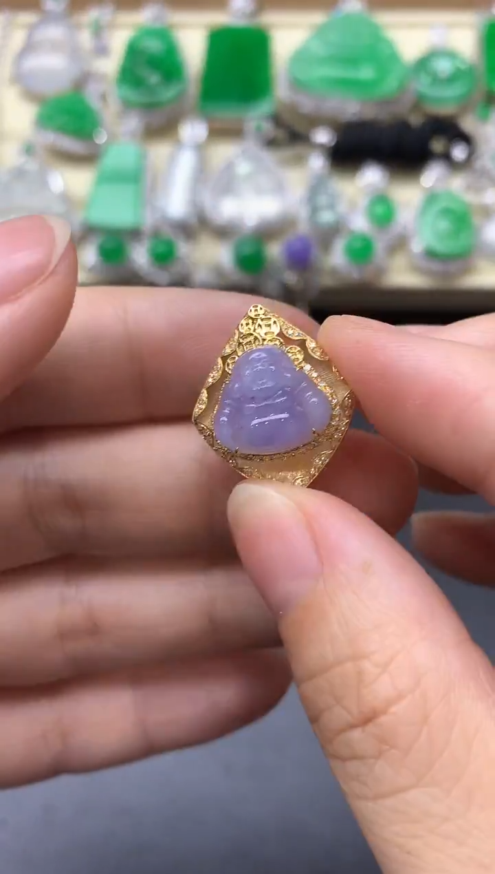 颈饰18K金镶嵌翡翠302中国好珍宝1