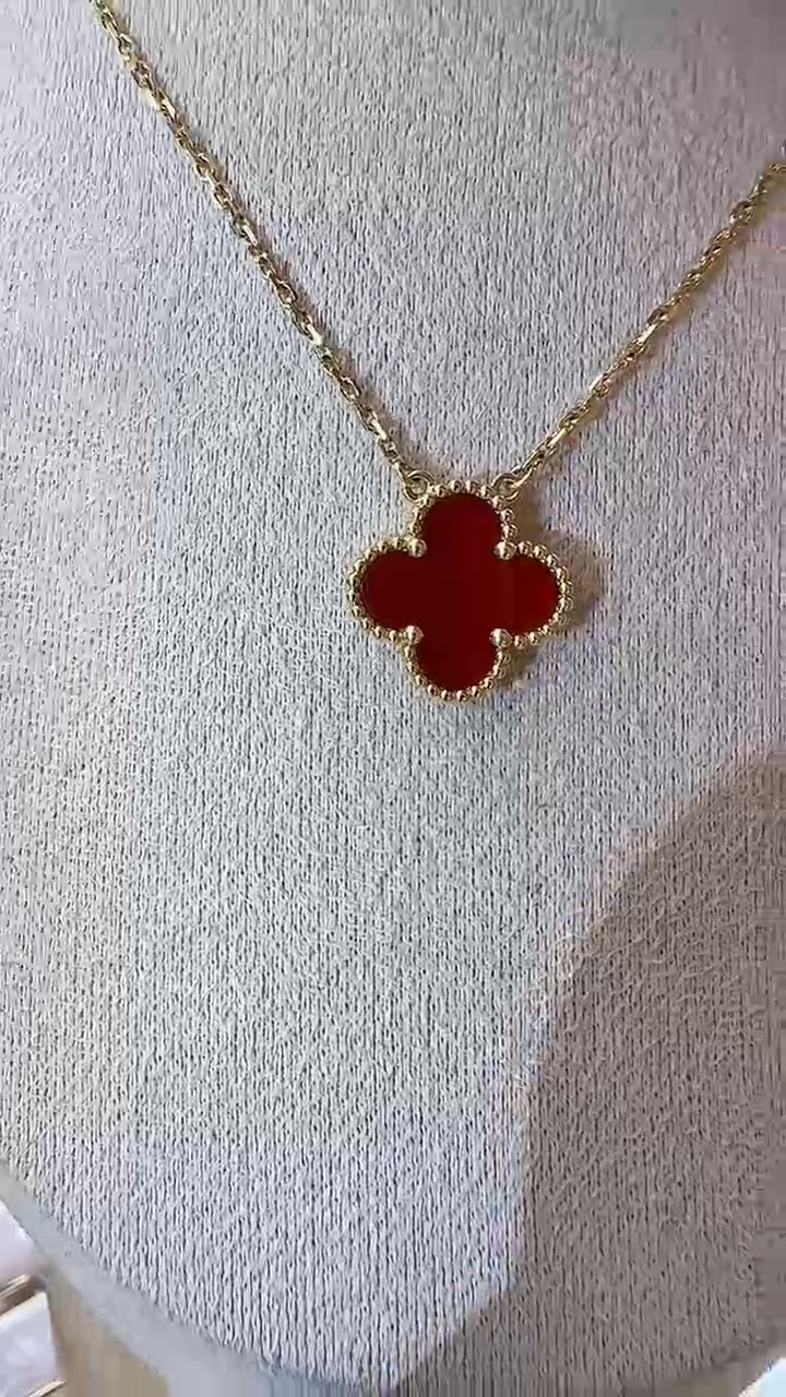 玛瑙/玉髓项链18K金镶嵌茉**茉k黄