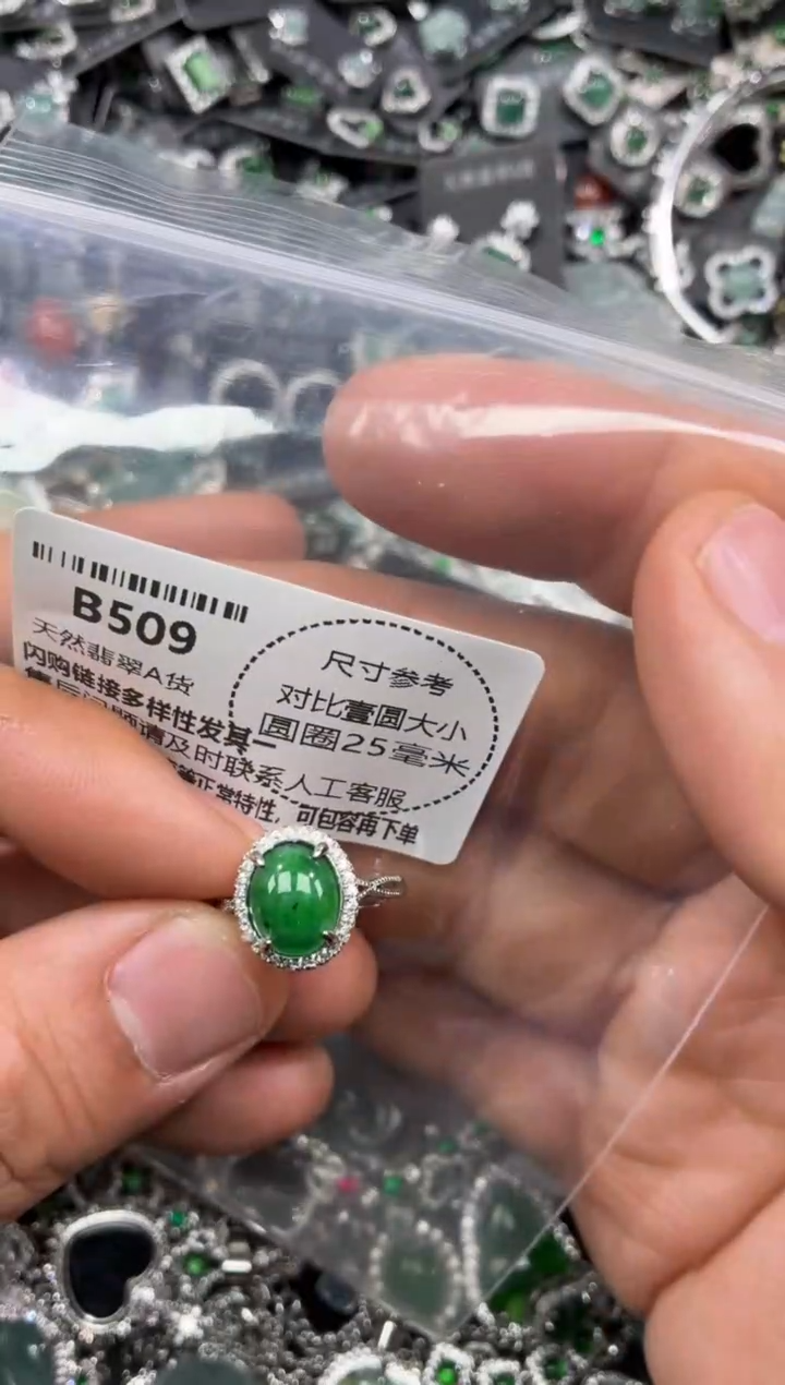 颈饰未镶嵌翡翠B509戒指