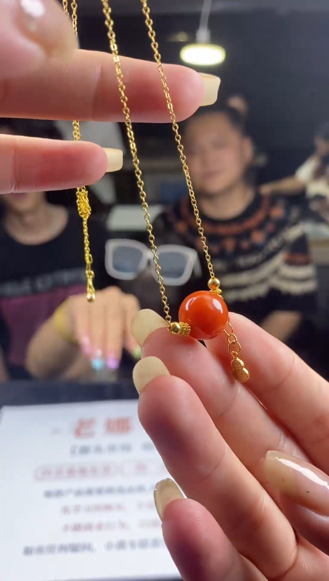 南红玛瑙银S925镶嵌项链项链-X2921