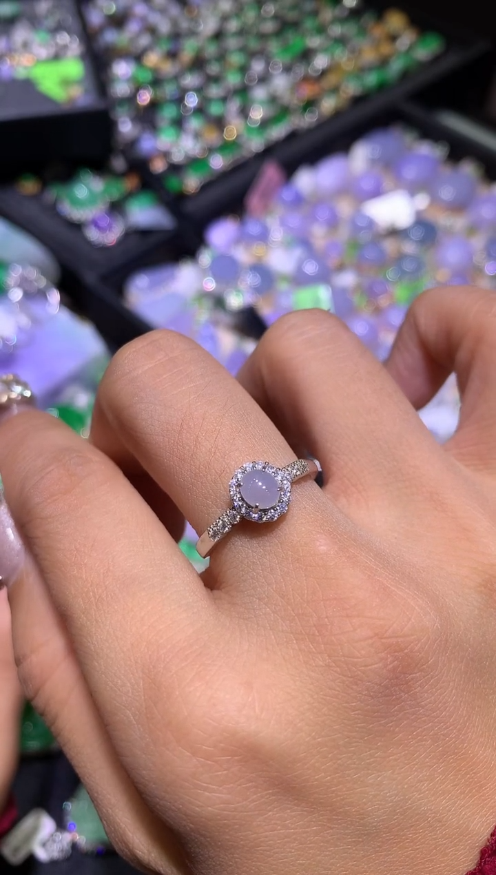 【闪购商品】翡翠吊坠(不含链)银S925镶嵌戒指