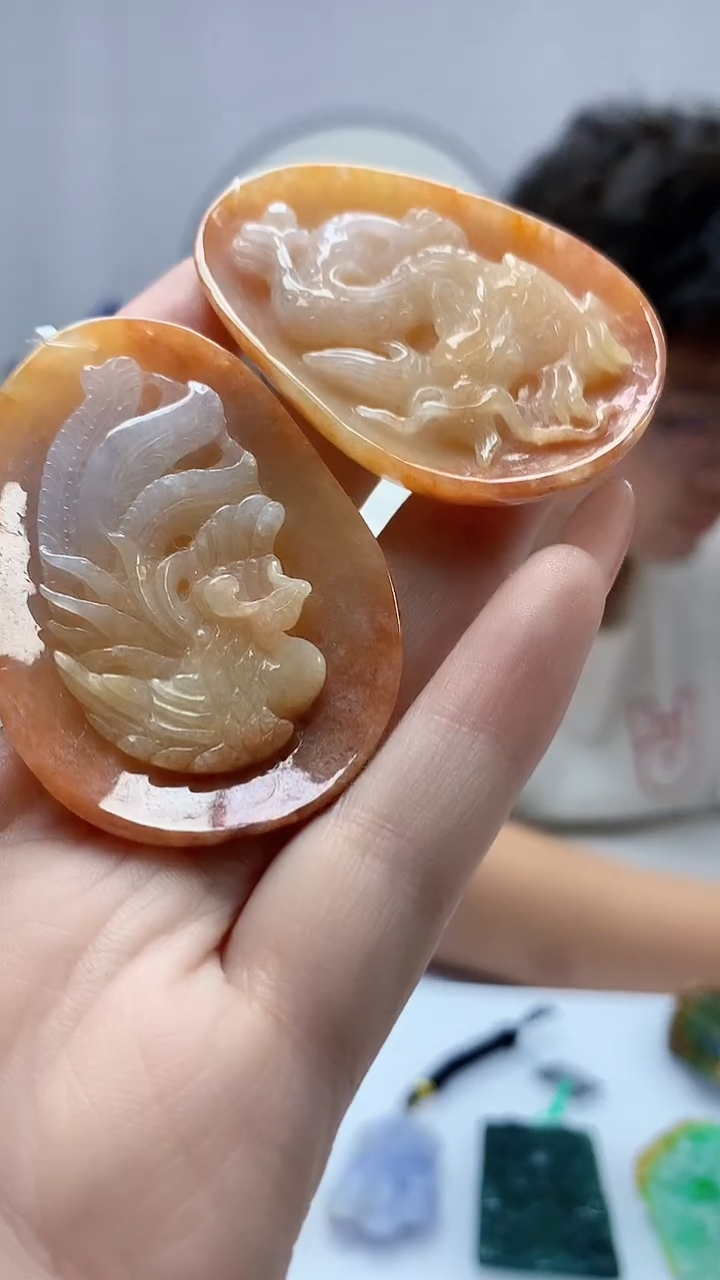 【闪购商品】定制翡翠未镶嵌4688DD-毛货挂件185